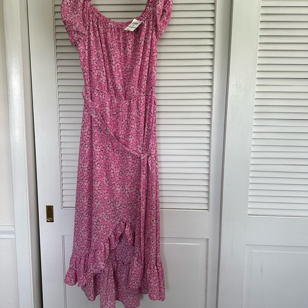 Pink Floral Maxi Dress